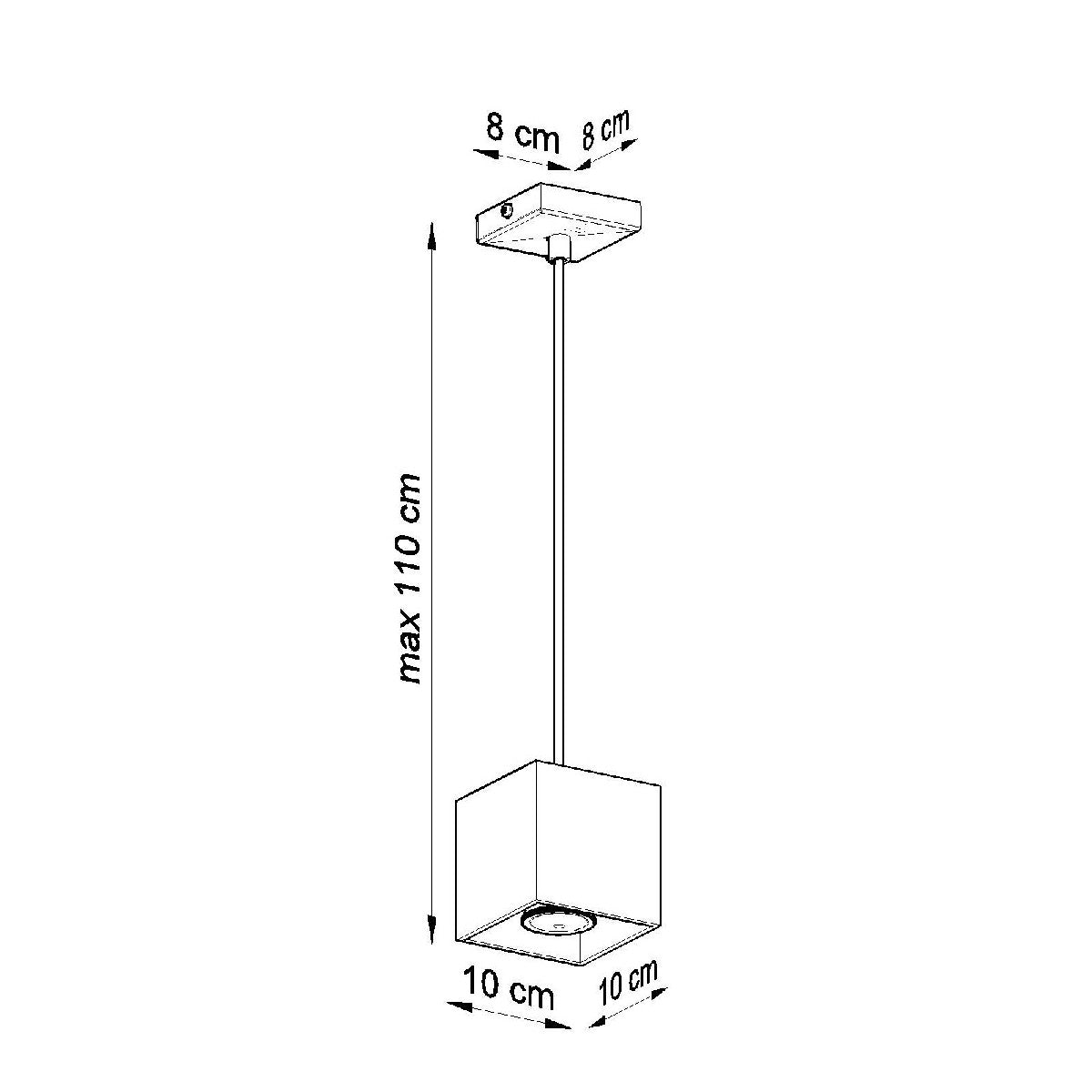 Pendant lamp QUAD 1 white