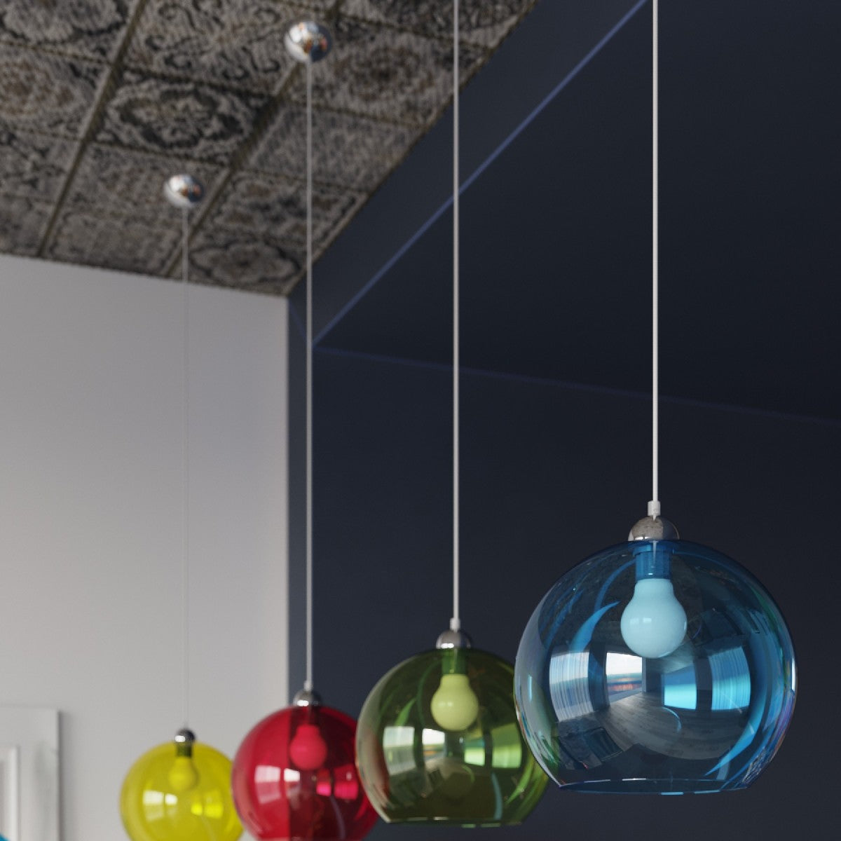 Pendant lamp BALL yellow