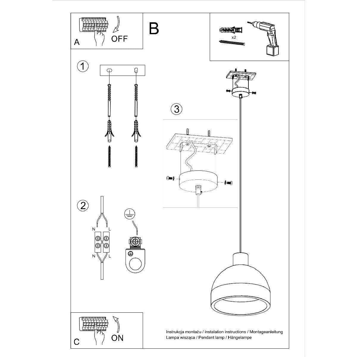 Pendant lamp DAMASO