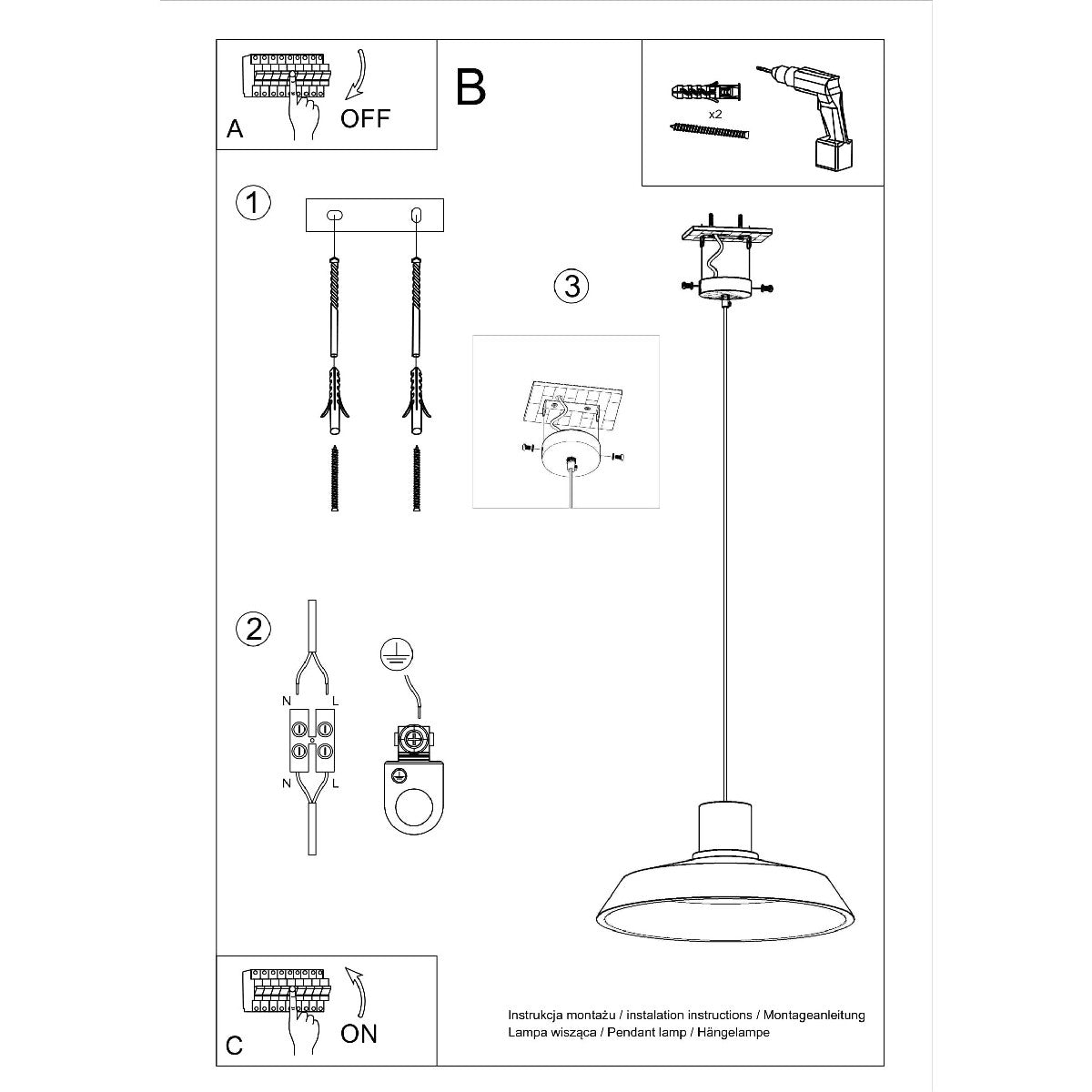 Pendant lamp AFRA