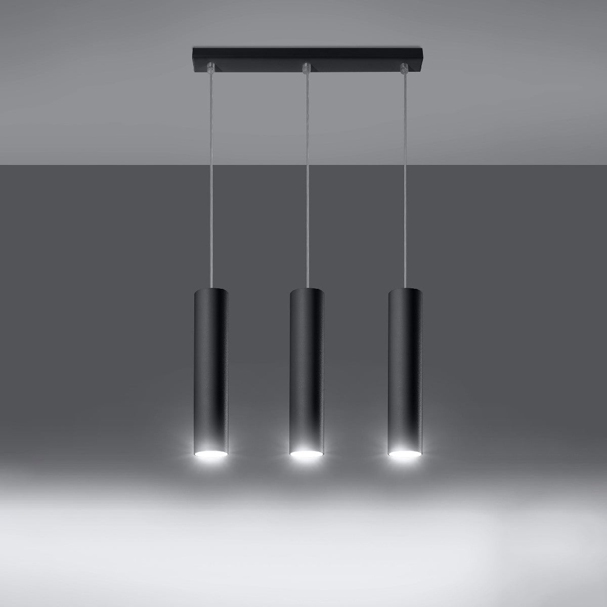 Pendant lamp LAGOS 3L black