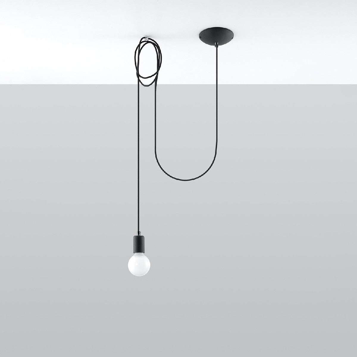 Pendant lamp EDISON 1 black