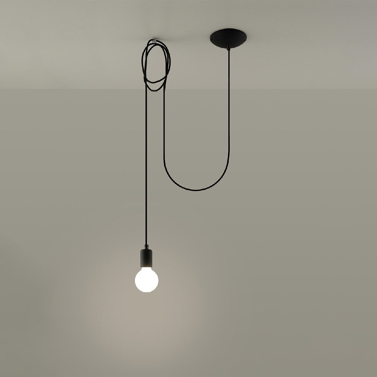 Pendant lamp EDISON 1 black