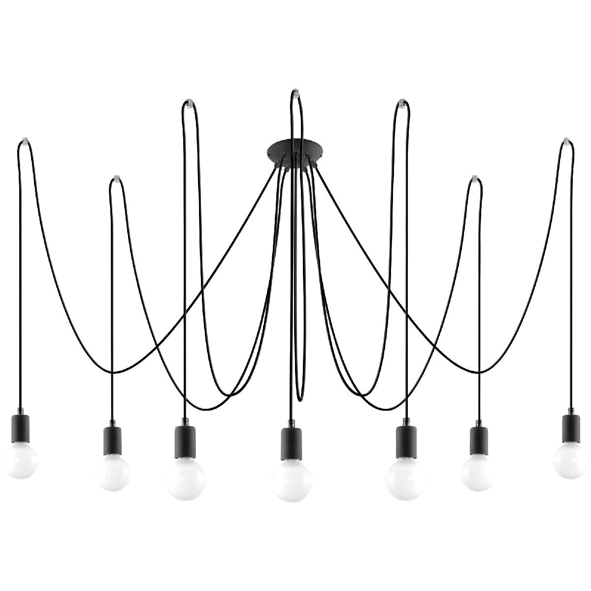 Chandelier EDISON 7 black