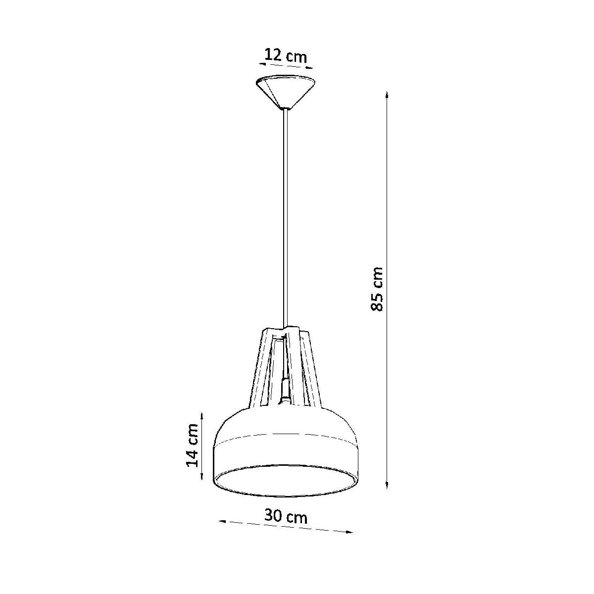 Pendant lamp CASCO white/black