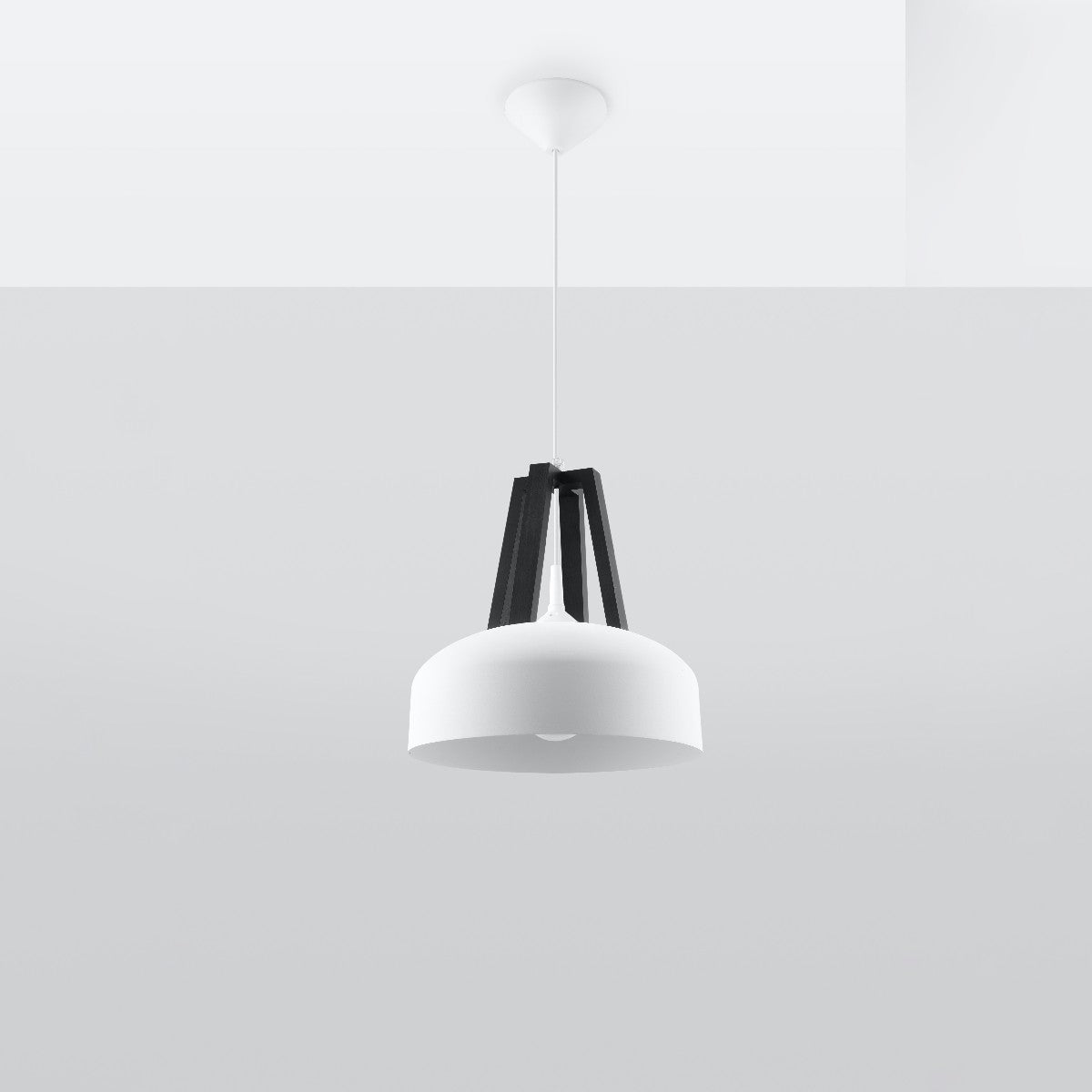 Pendant lamp CASCO white/black