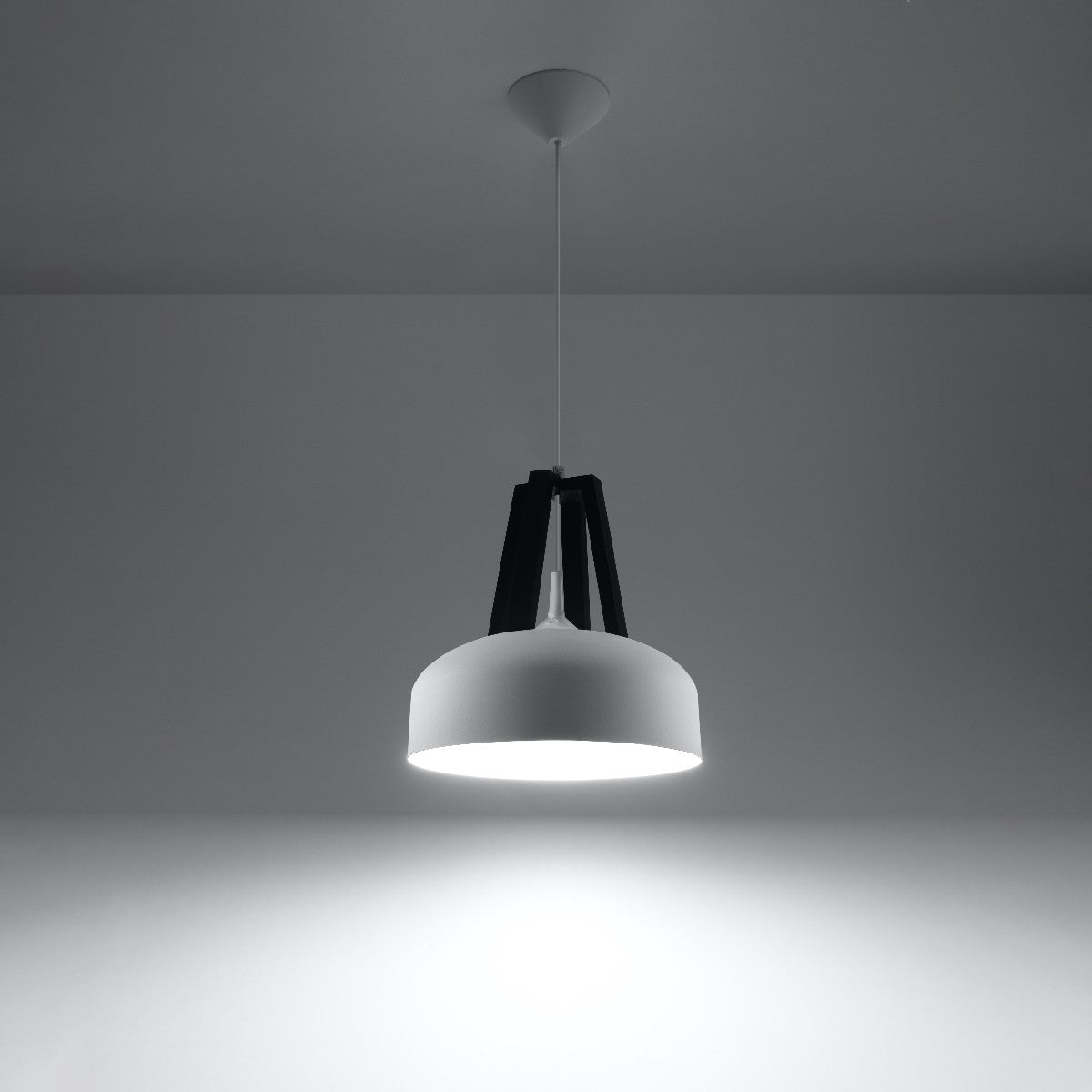 Pendant lamp CASCO white/black