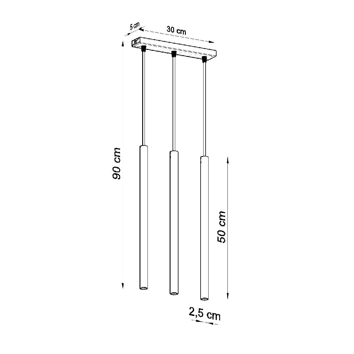 Pendant lamp PASTELO 3 white