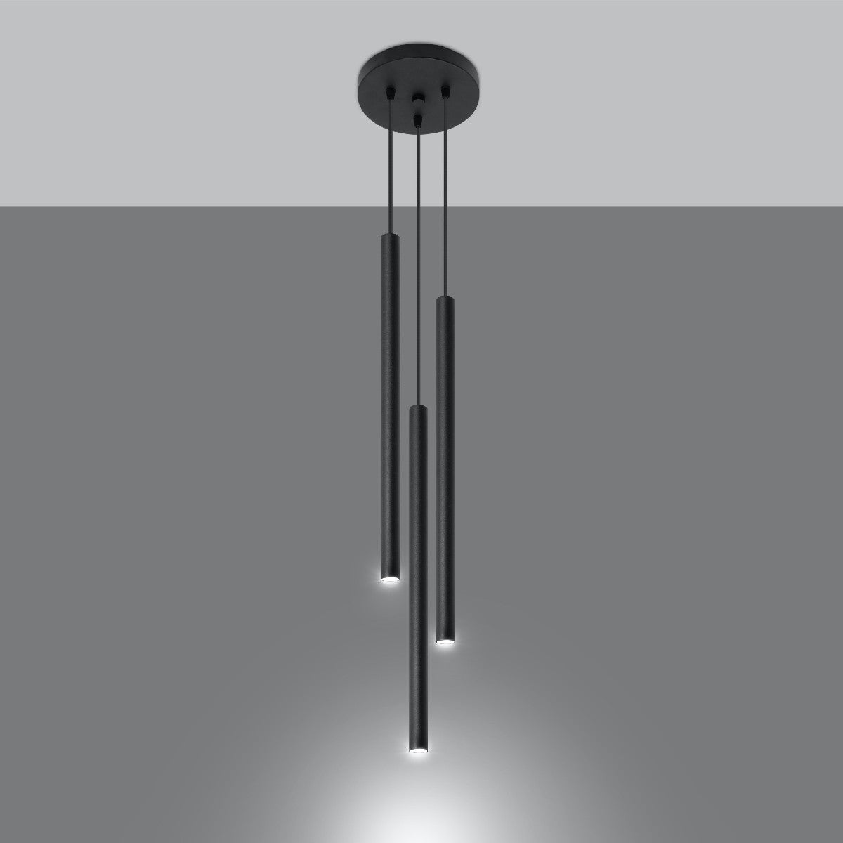 Pendant lamp PASTELO 3P black