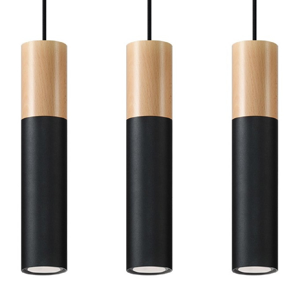 Pendant lamp PABLO 3 black