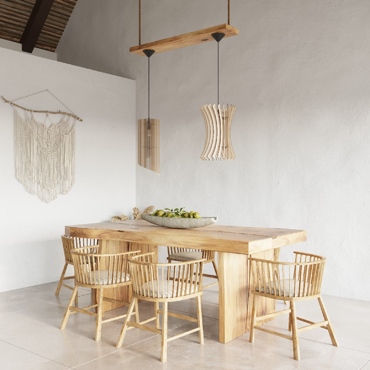 Pendant lamp ALEXIA wood