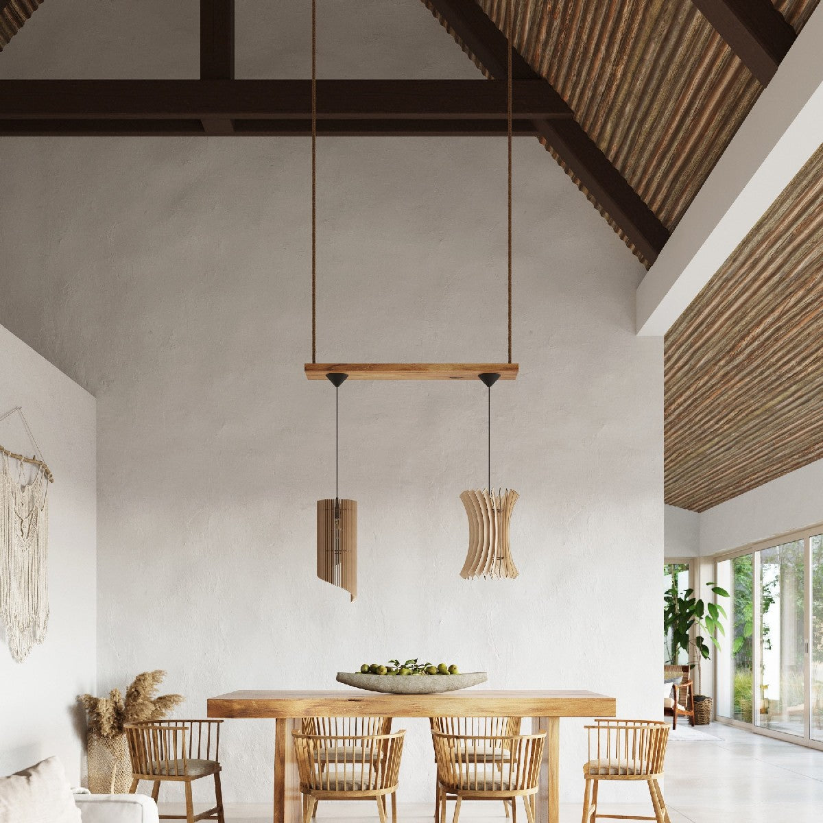 Pendant lamp ALEXIA wood