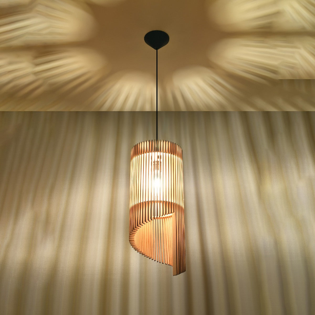 Pendant lamp ALEXIA wood