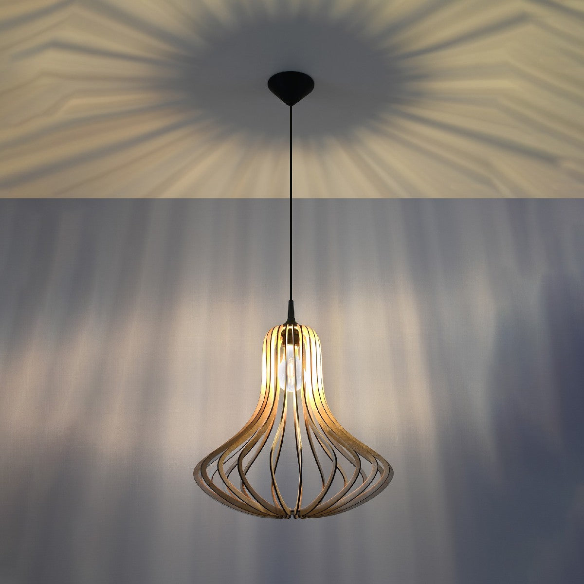 Pendant lamp ELZA wood