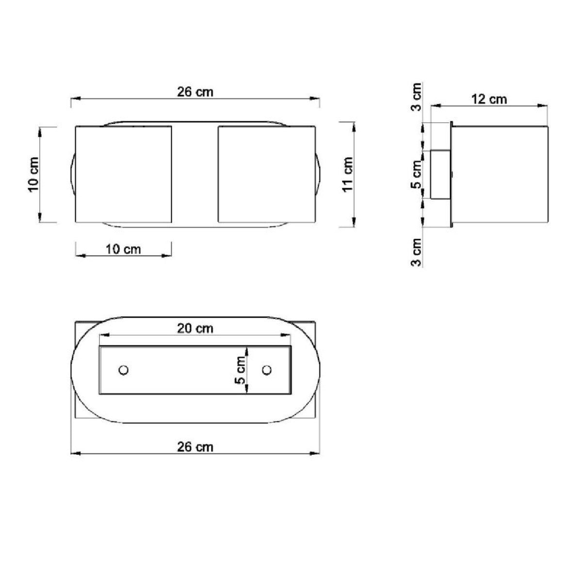 Wall lamp ORBIS 2 white