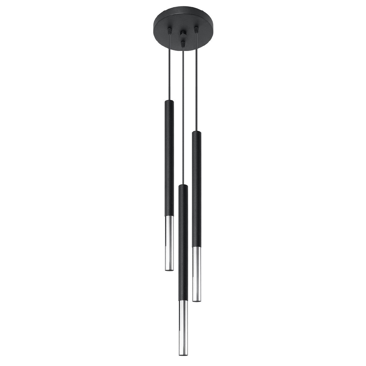 Pendant lamp MOZAICA 3P  black/chrome