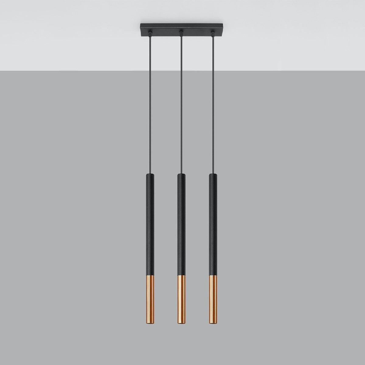 Pendant lamp MOZAICA 3L black/copper