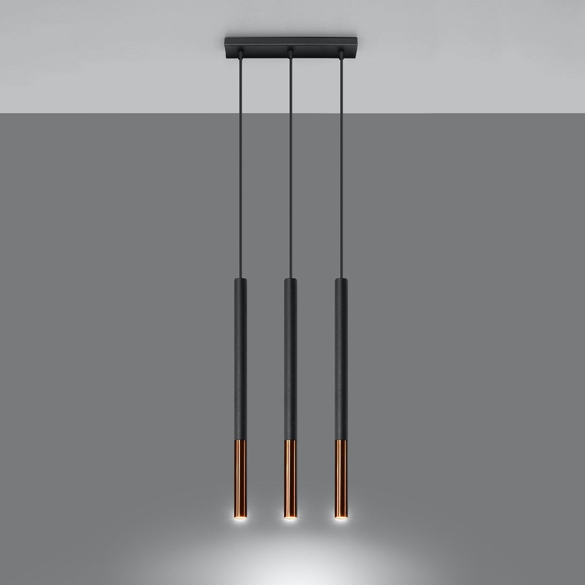 Pendant lamp MOZAICA 3L black/copper