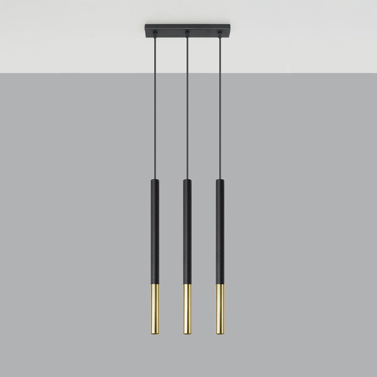 Pendant lamp MOZAICA 3L black/golden