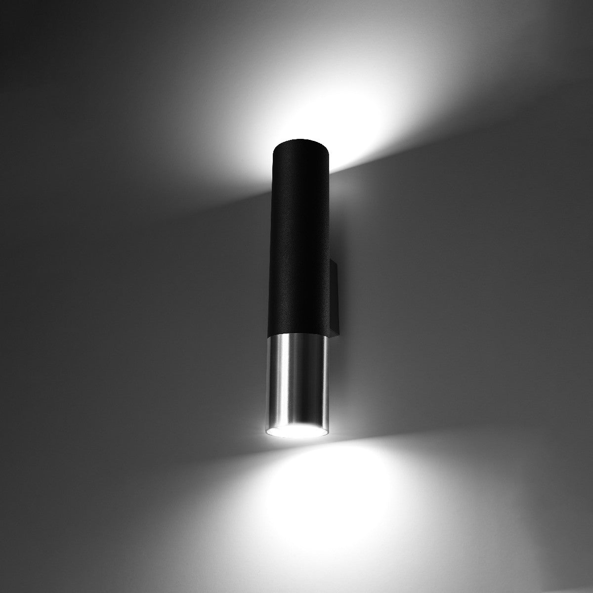 Wall lamp LOOPEZ black/chrome
