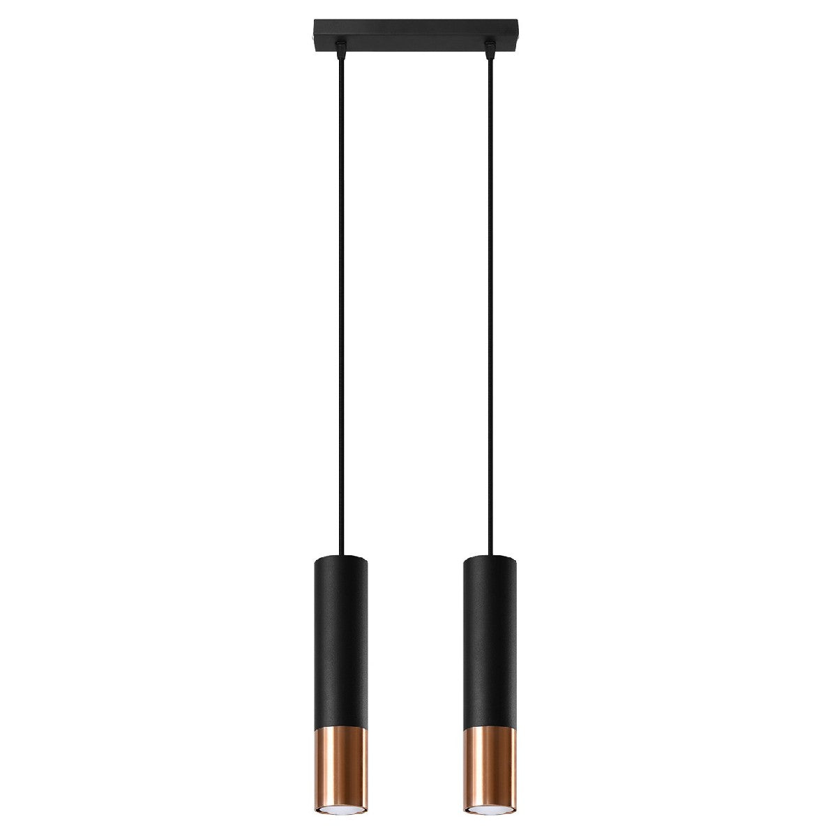 Pendant lamp LOOPEZ 2 black/copper