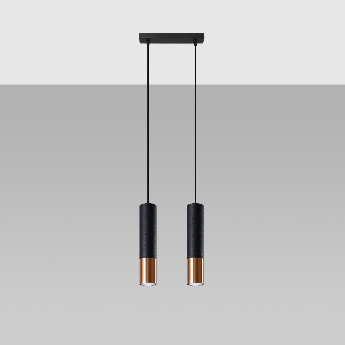 Pendant lamp LOOPEZ 2 black/copper