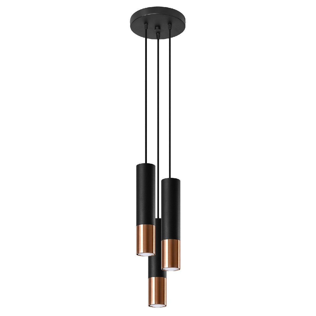 Pendant lamp LOOPEZ 3P black/copper