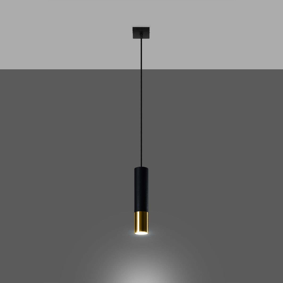 Pendant lamp LOOPEZ 1 black/golden