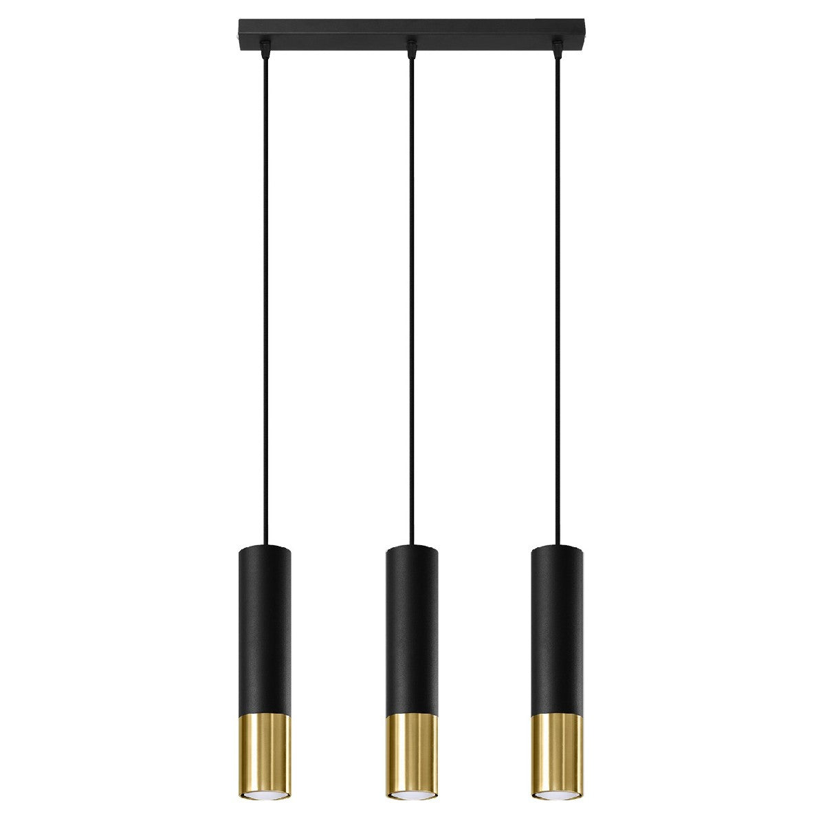 Pendant lamp LOOPEZ 3L black/golden