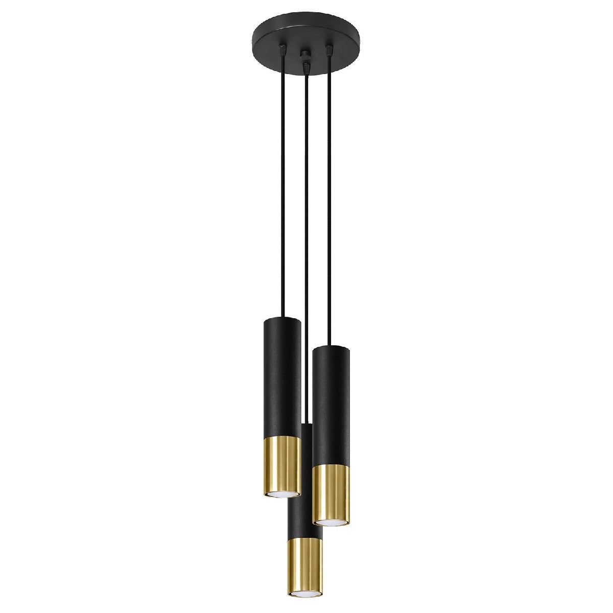 Pendant lamp LOOPEZ 3P black/golden