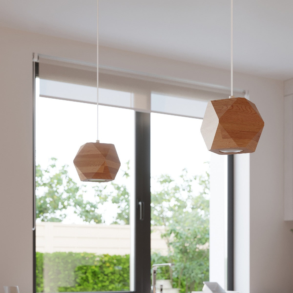 Pendant lamp WOODY natural wood