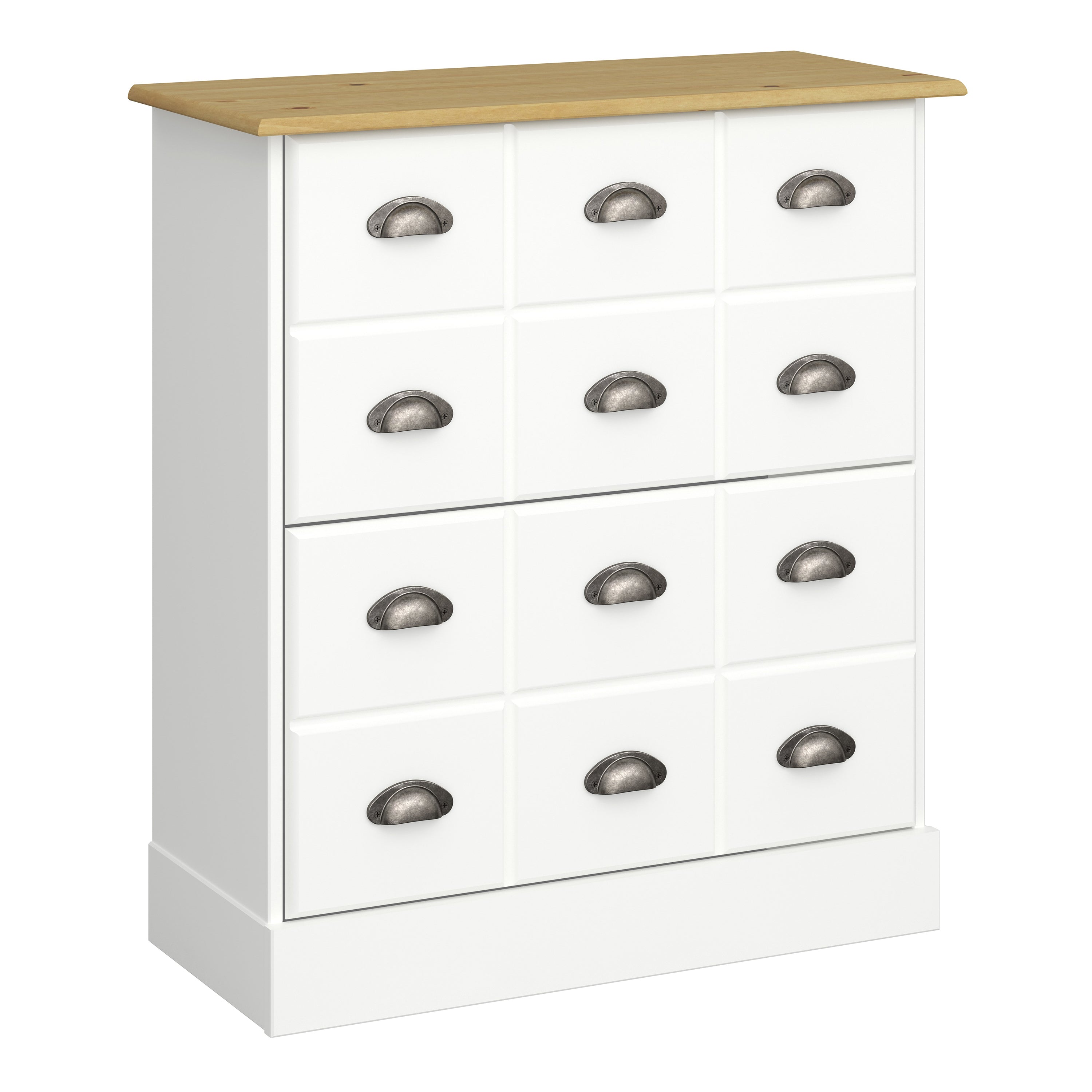 Nola Shoe Cabinet White & Pine