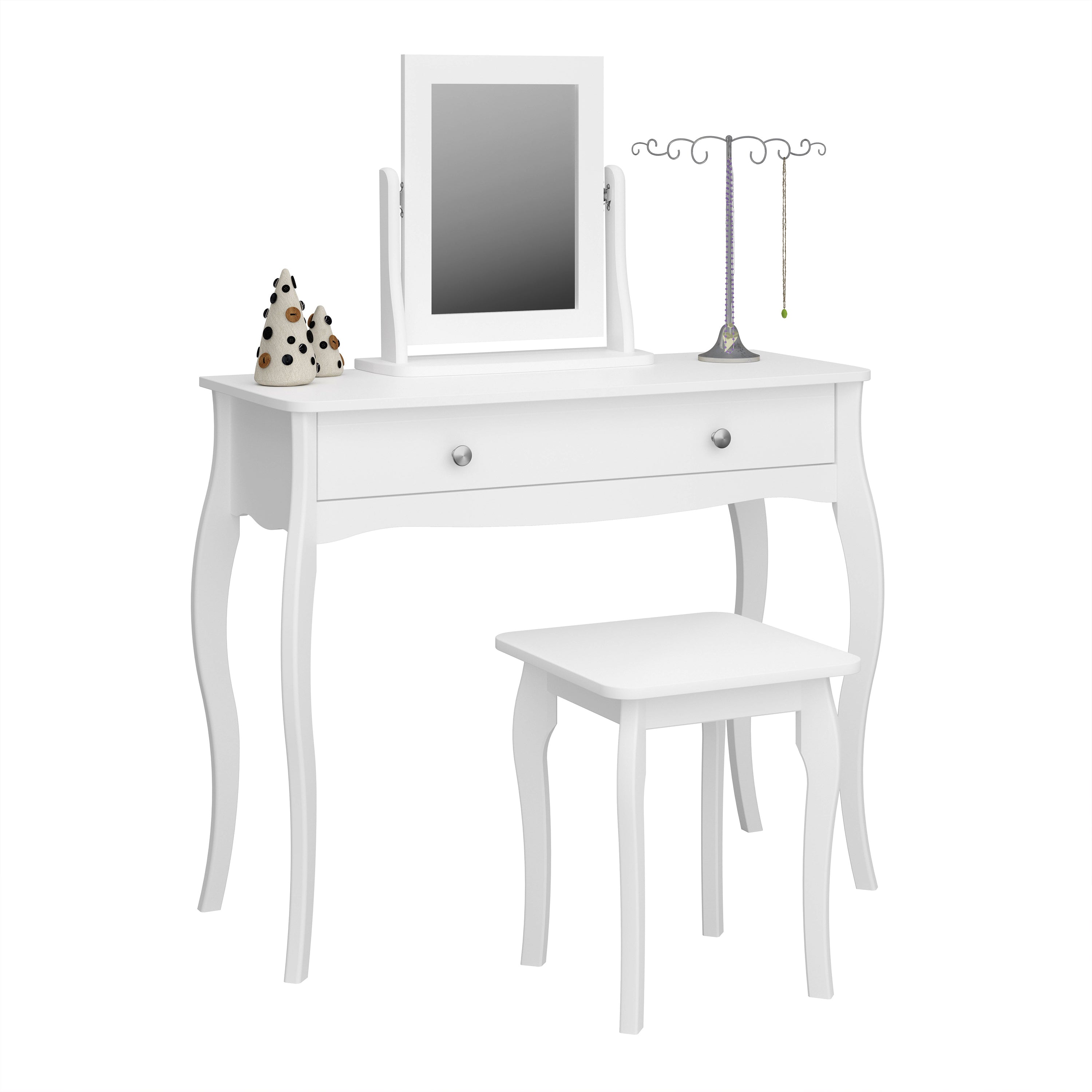 Baroque Stool White