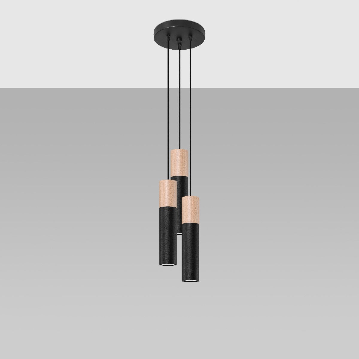 Pendant lamp PABLO 3P black