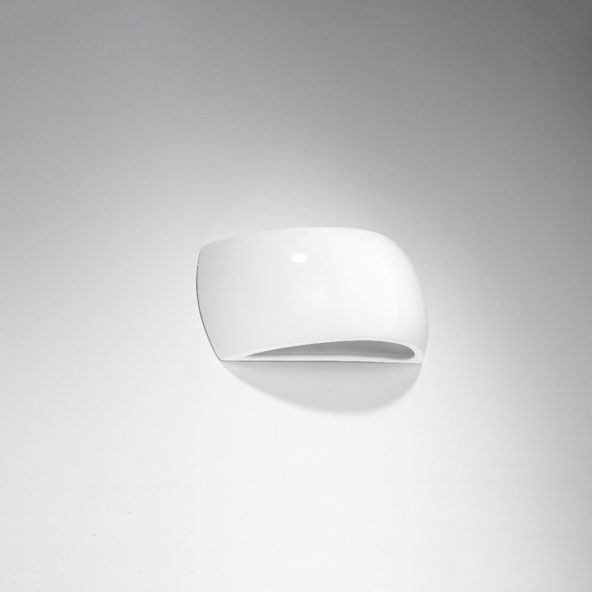 Varnished wall lamp PONTIUS white gloss