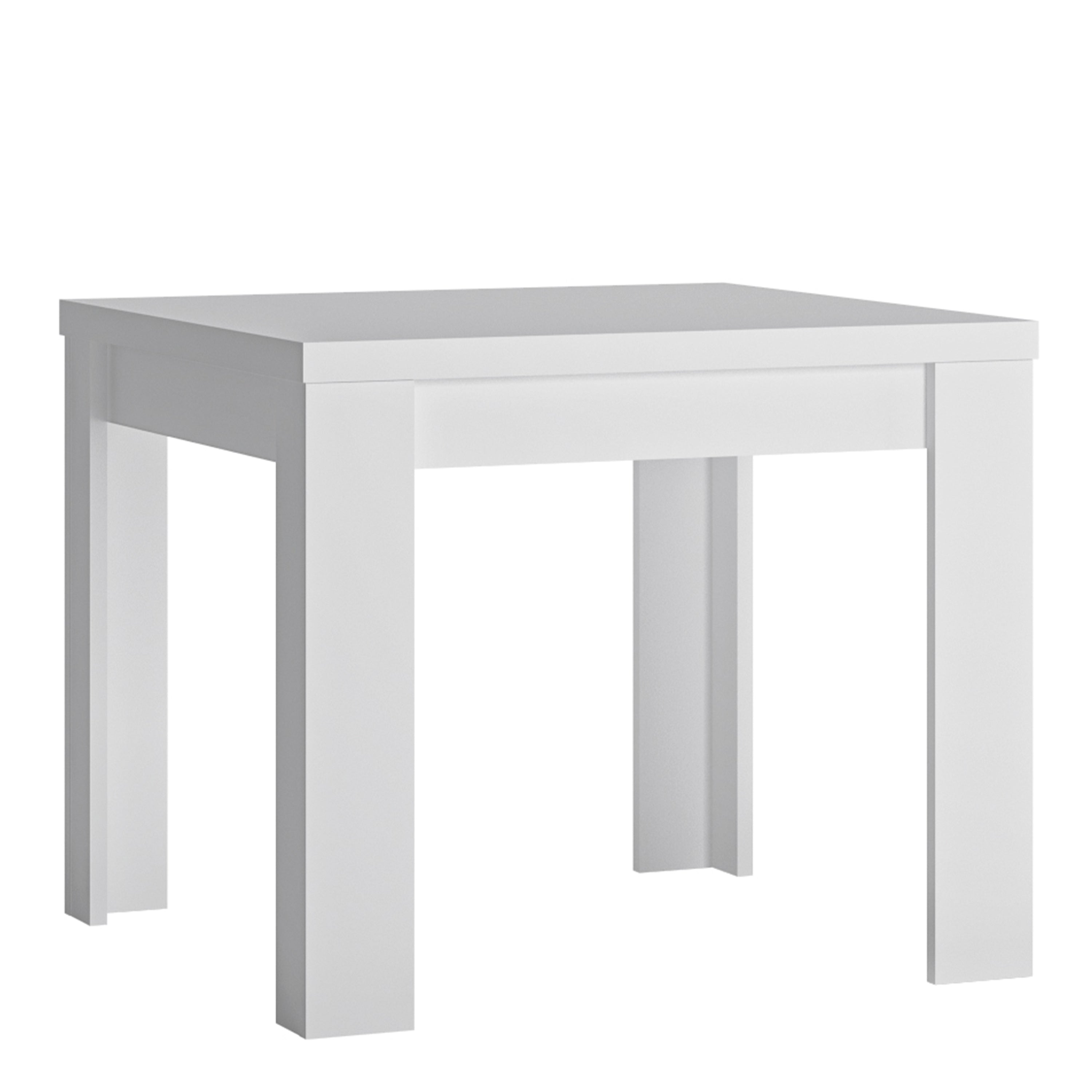 Lyon Small extending Dining Table 90/180 cm in White and High Gloss