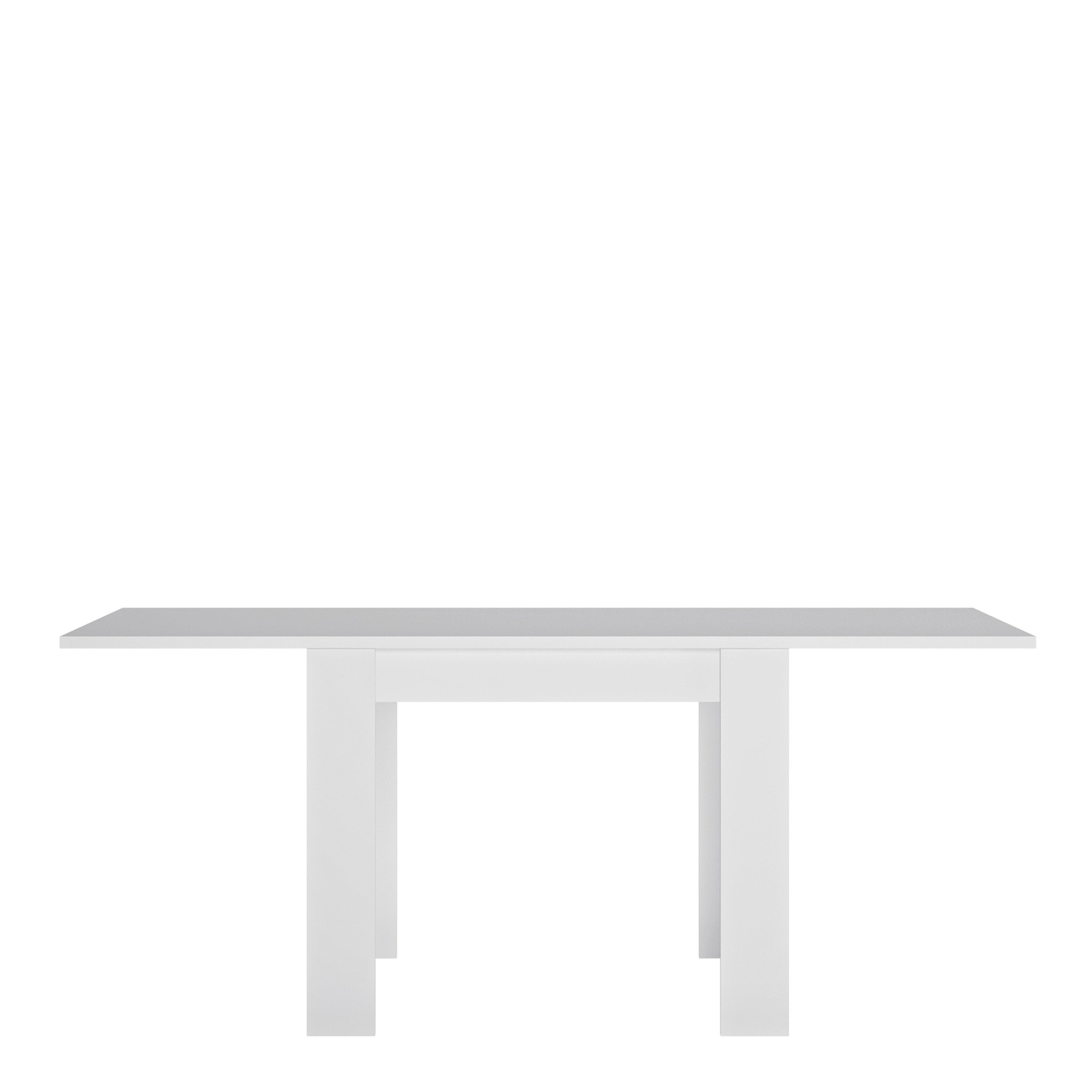 Lyon Small extending Dining Table 90/180 cm in White and High Gloss