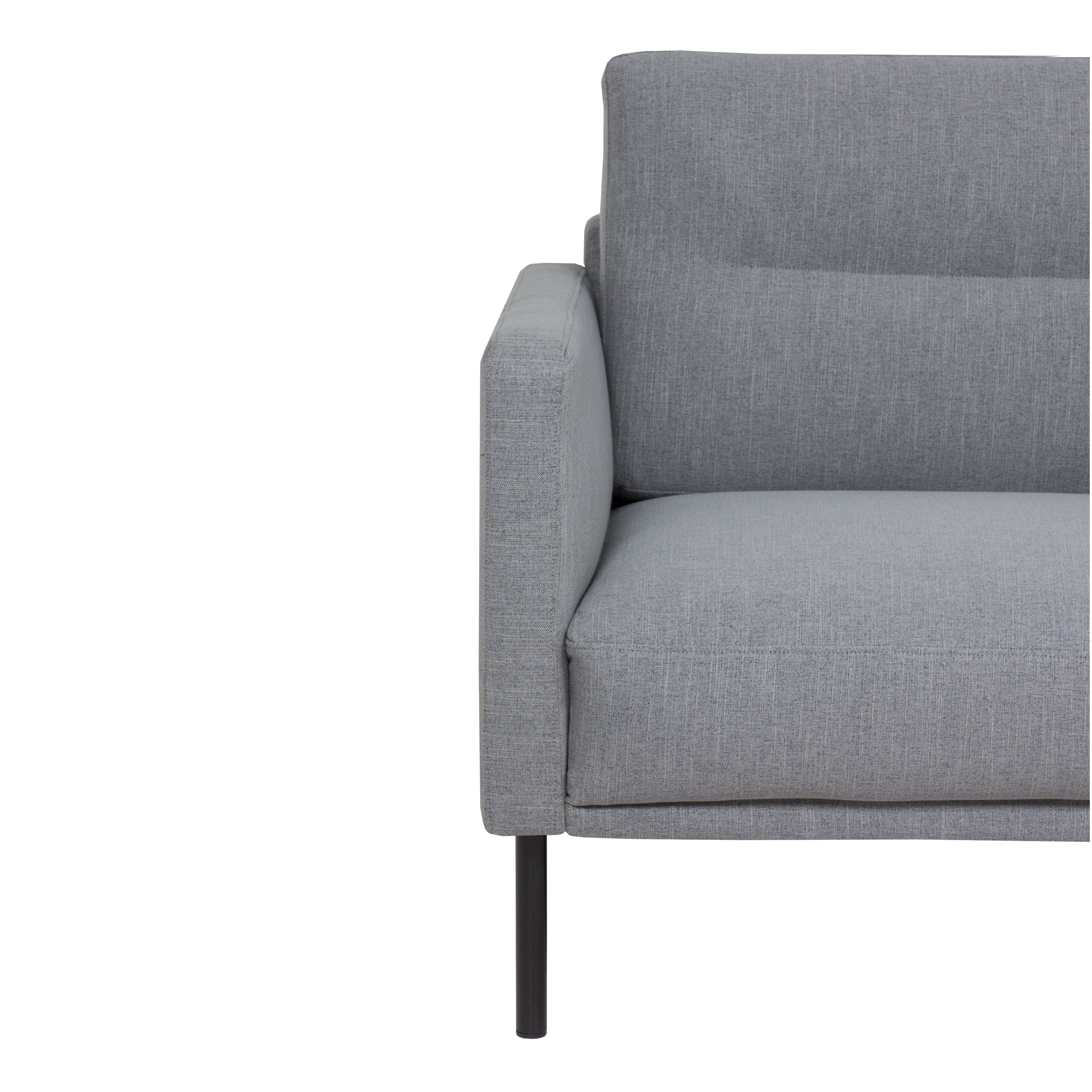 Larvik 2.5 Seater Sofa - Grey, Black Legs