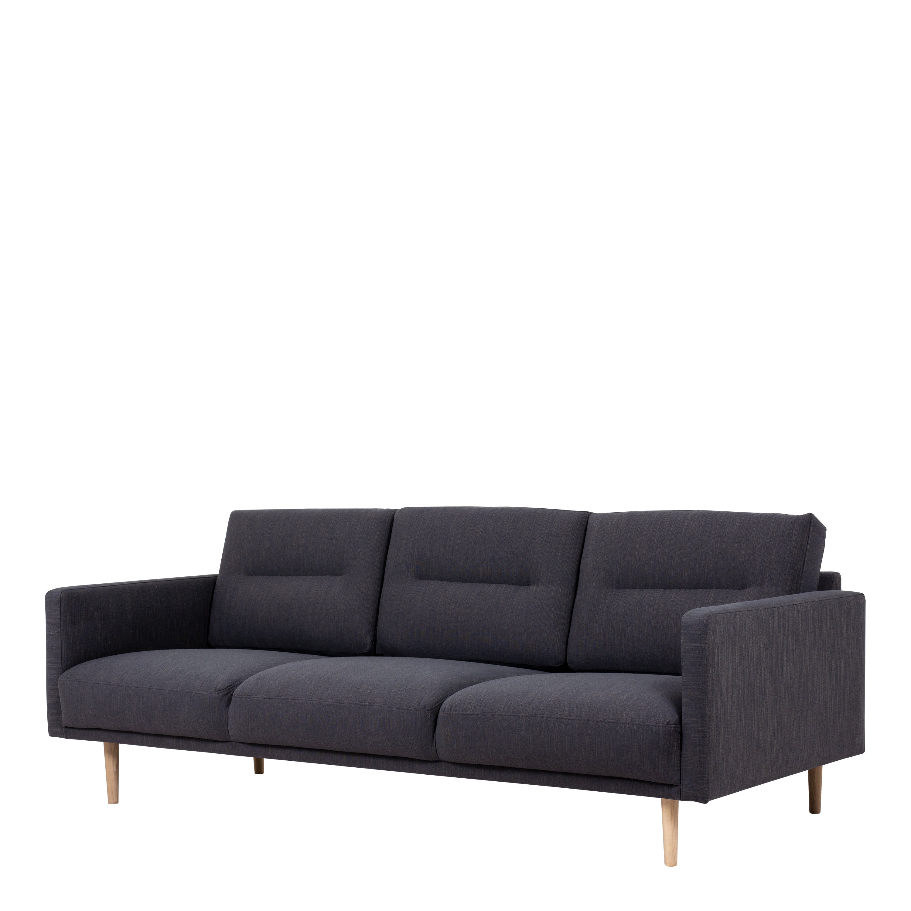 Larvik 3 Seater Sofa - Anthracite, Oak Legs