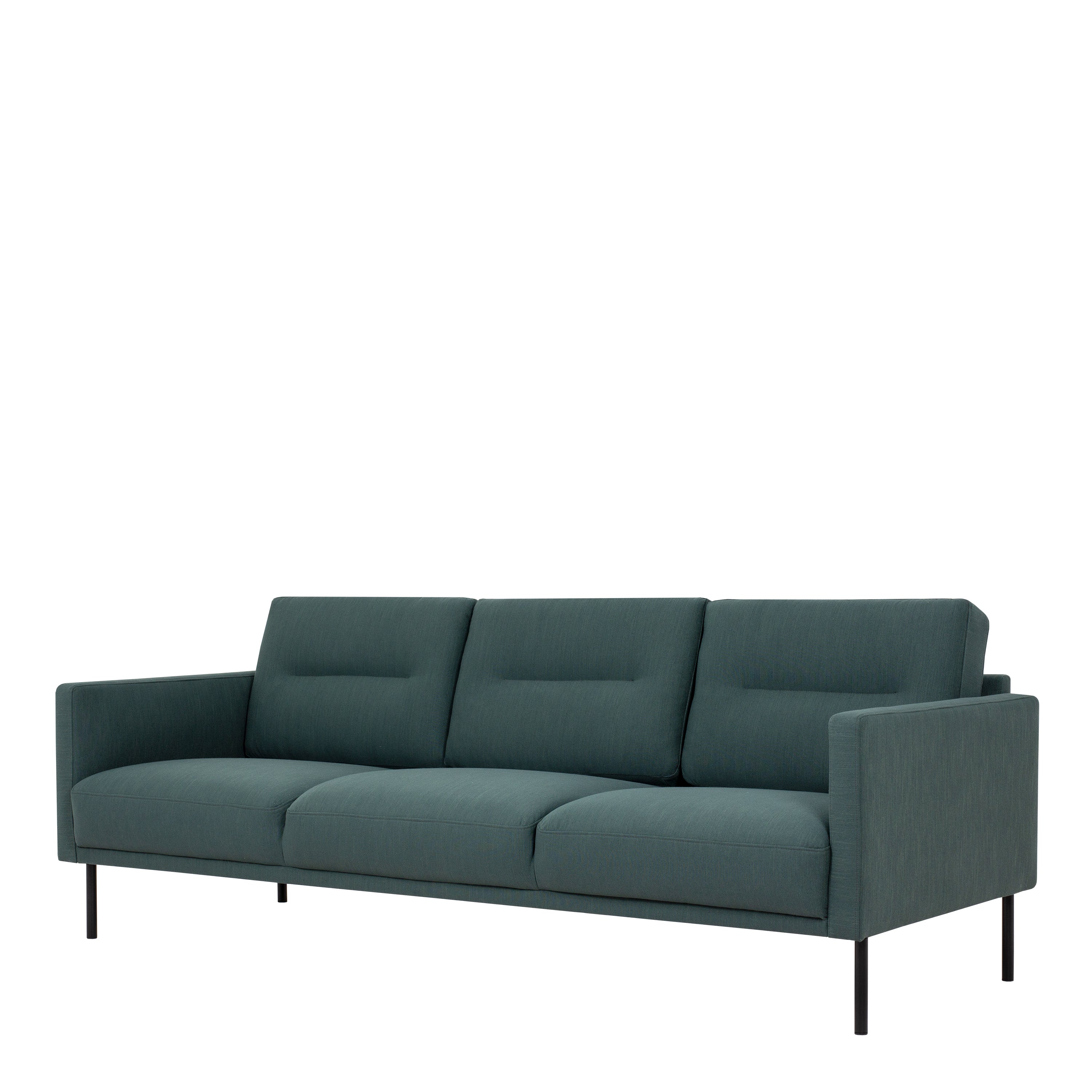 Larvik 3 Seater Sofa - Dark Green, Black Legs