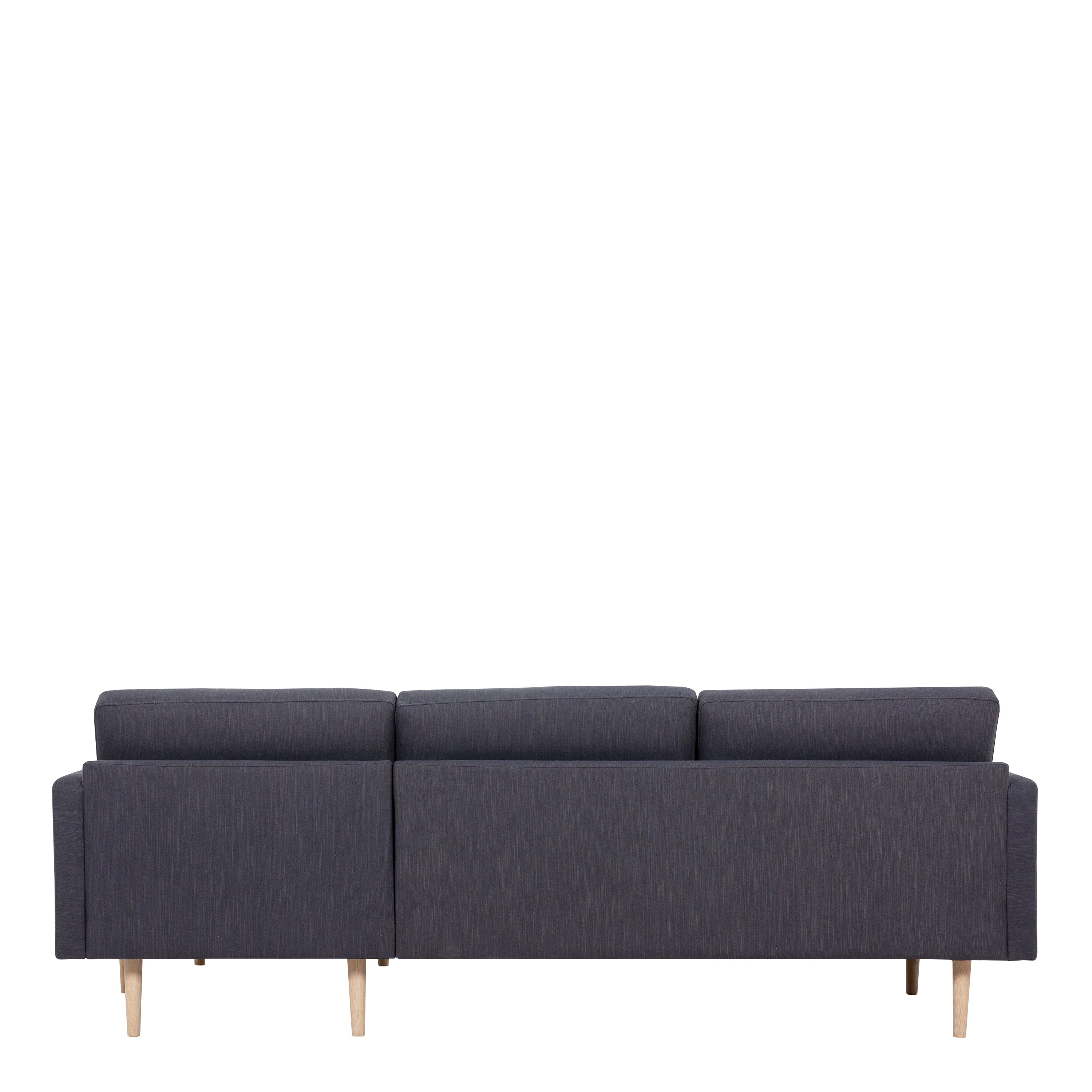 Larvik Chaiselongue Sofa (RH) - Anthracite, Oak Legs
