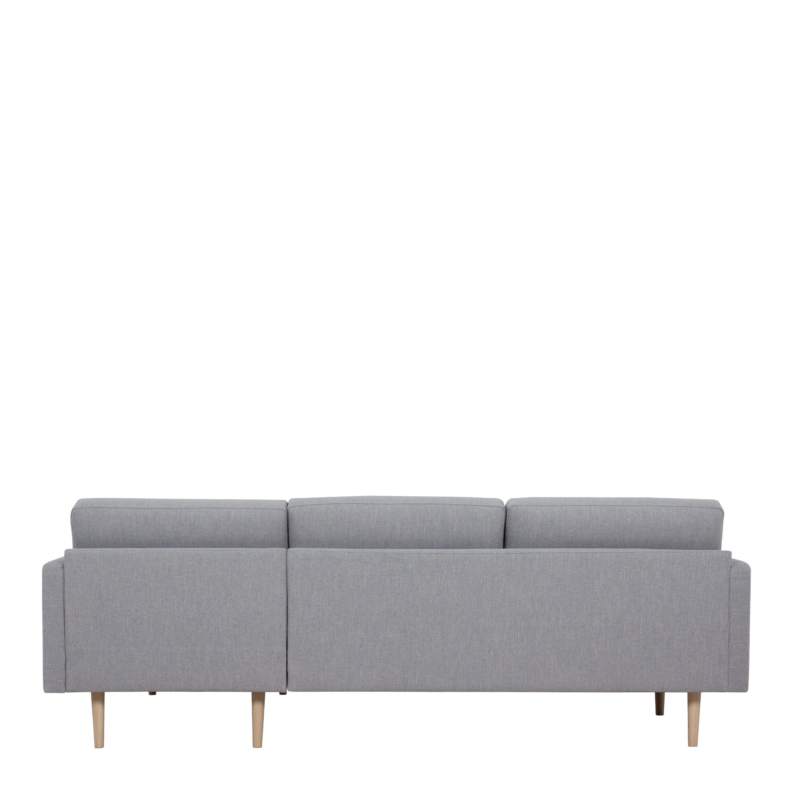 Larvik Chaiselongue Sofa (RH) - Grey, Oak Legs