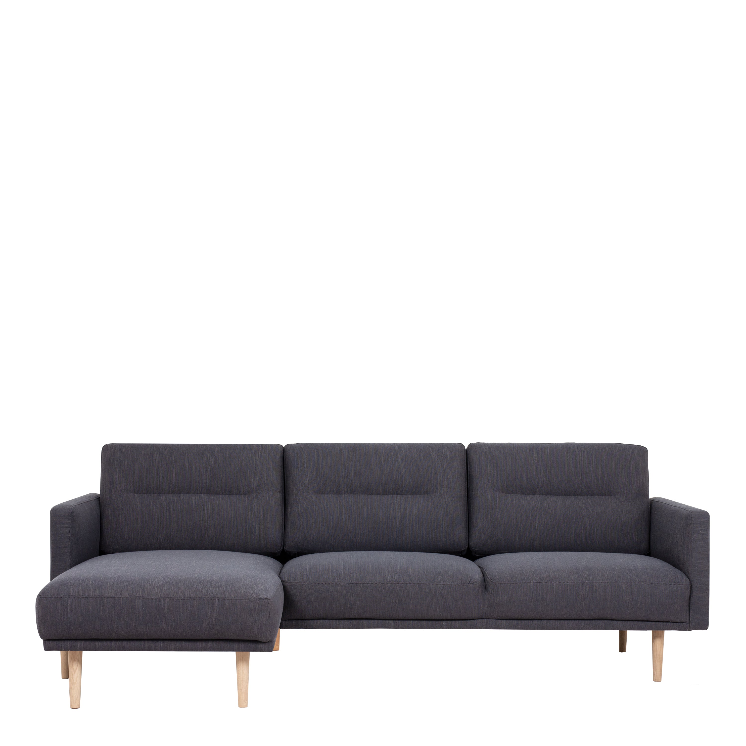 Larvik Chaiselongue Sofa  (LH) - Anthracite, Oak Legs