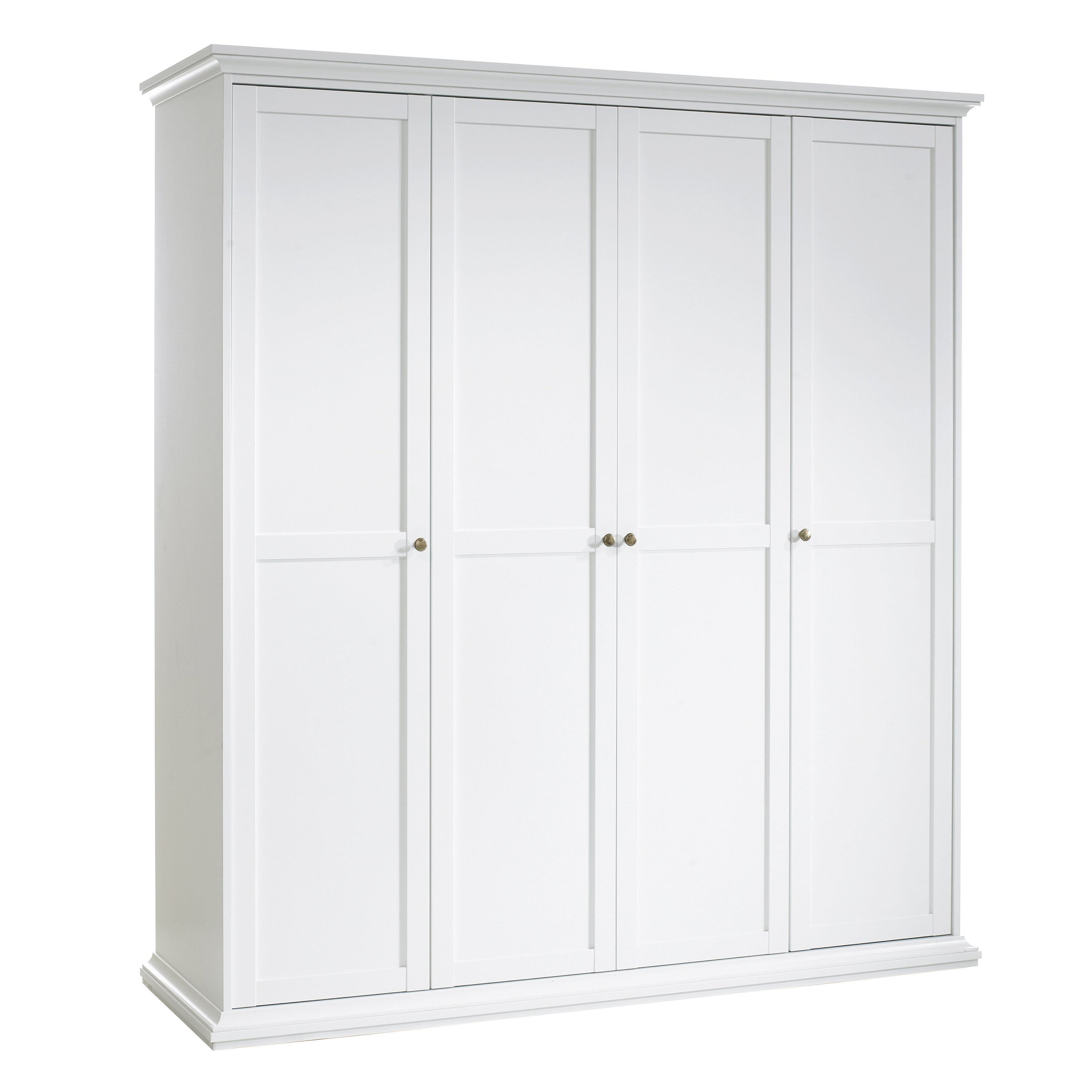 Paris Wardrobe with 4 Doors in White