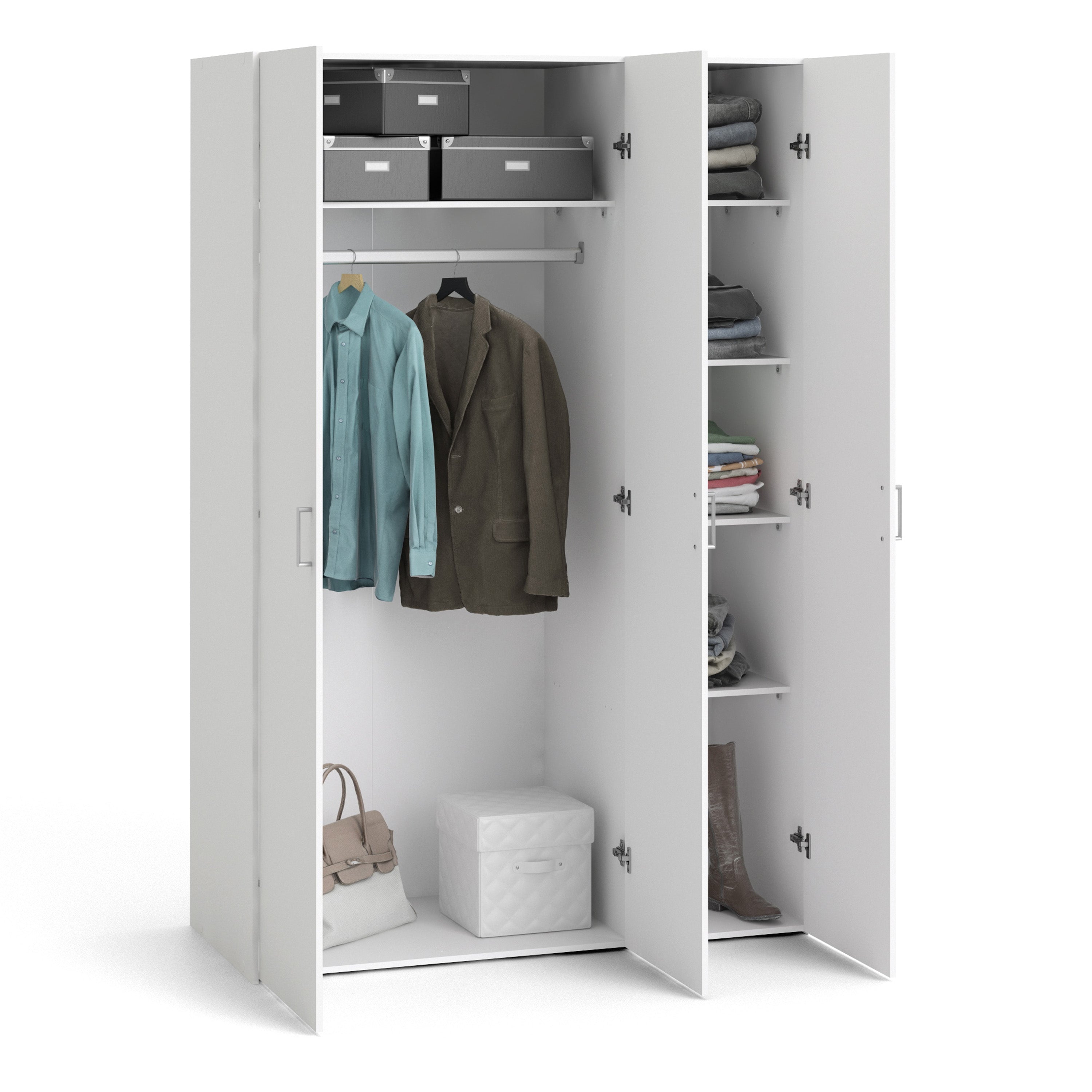 Space Wardrobe with 3 doors White 1750