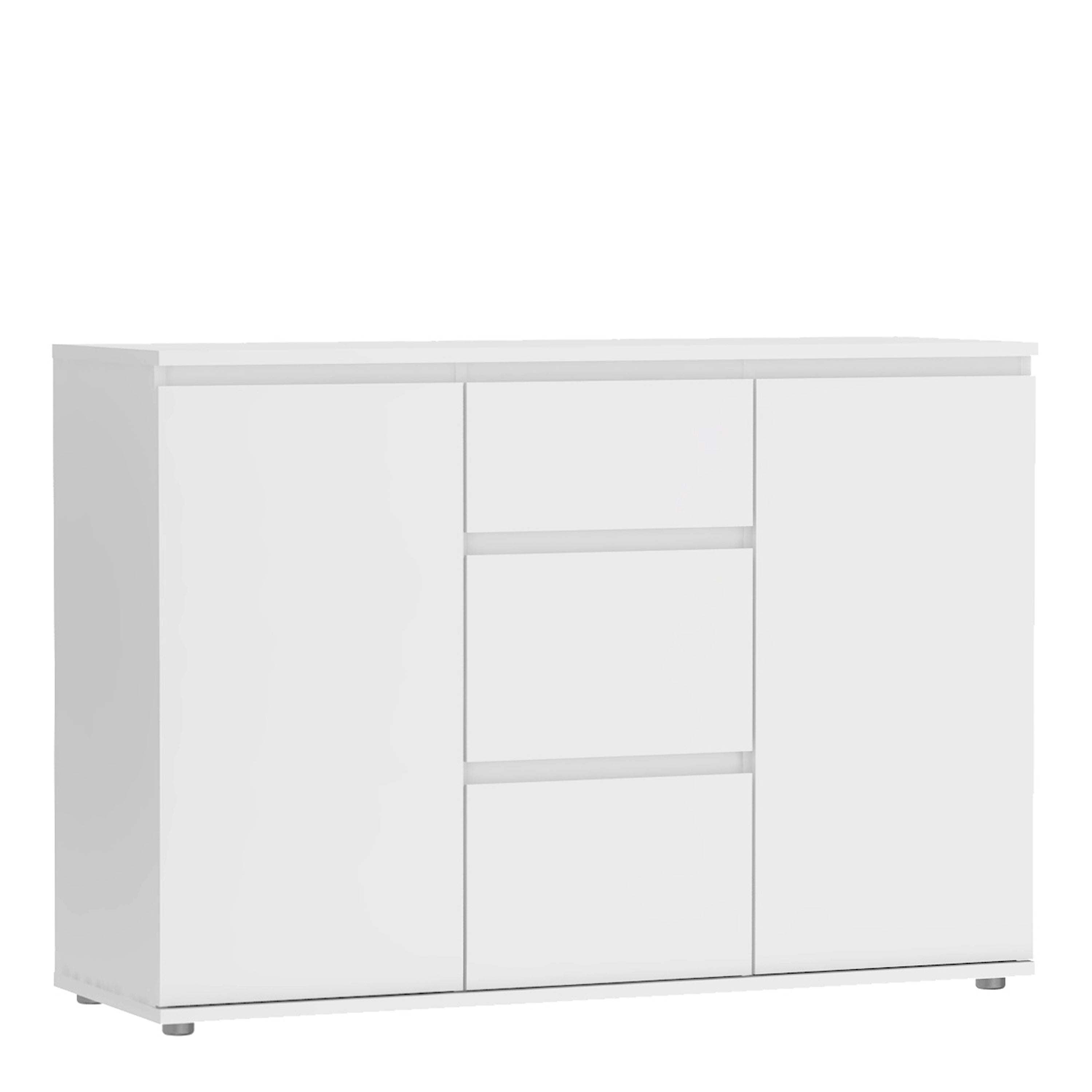 Nova Sideboard - 3 Drawers 2 Doors in White