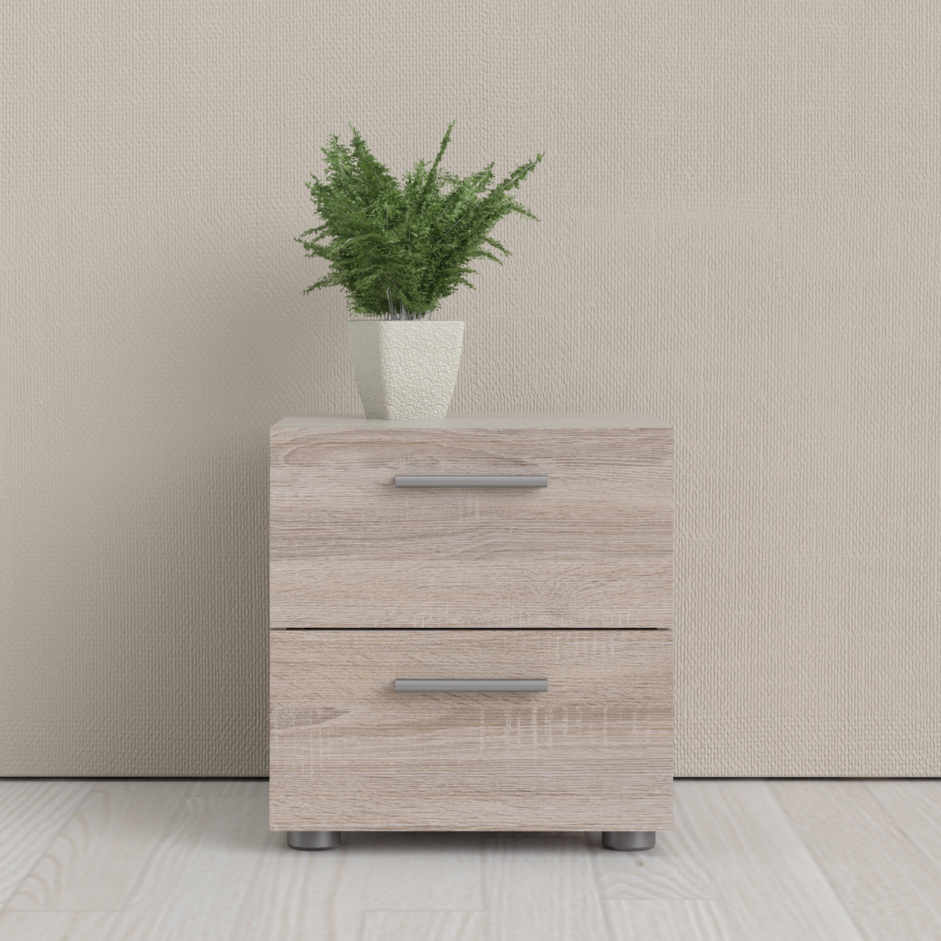 Pepe Bedside 2 Drawers in Truffle Oak