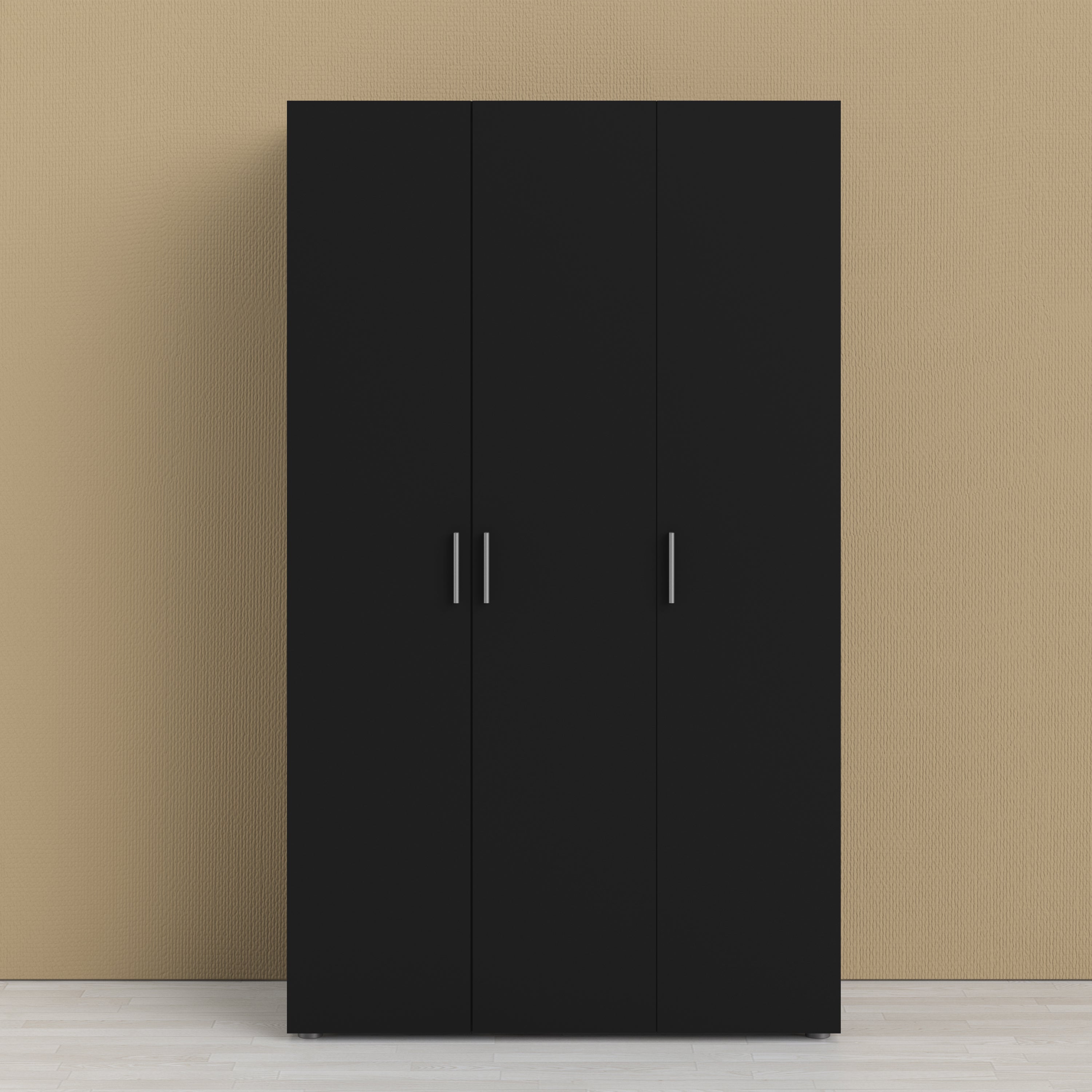 Pepe Wardrobe with 3 doors in Black