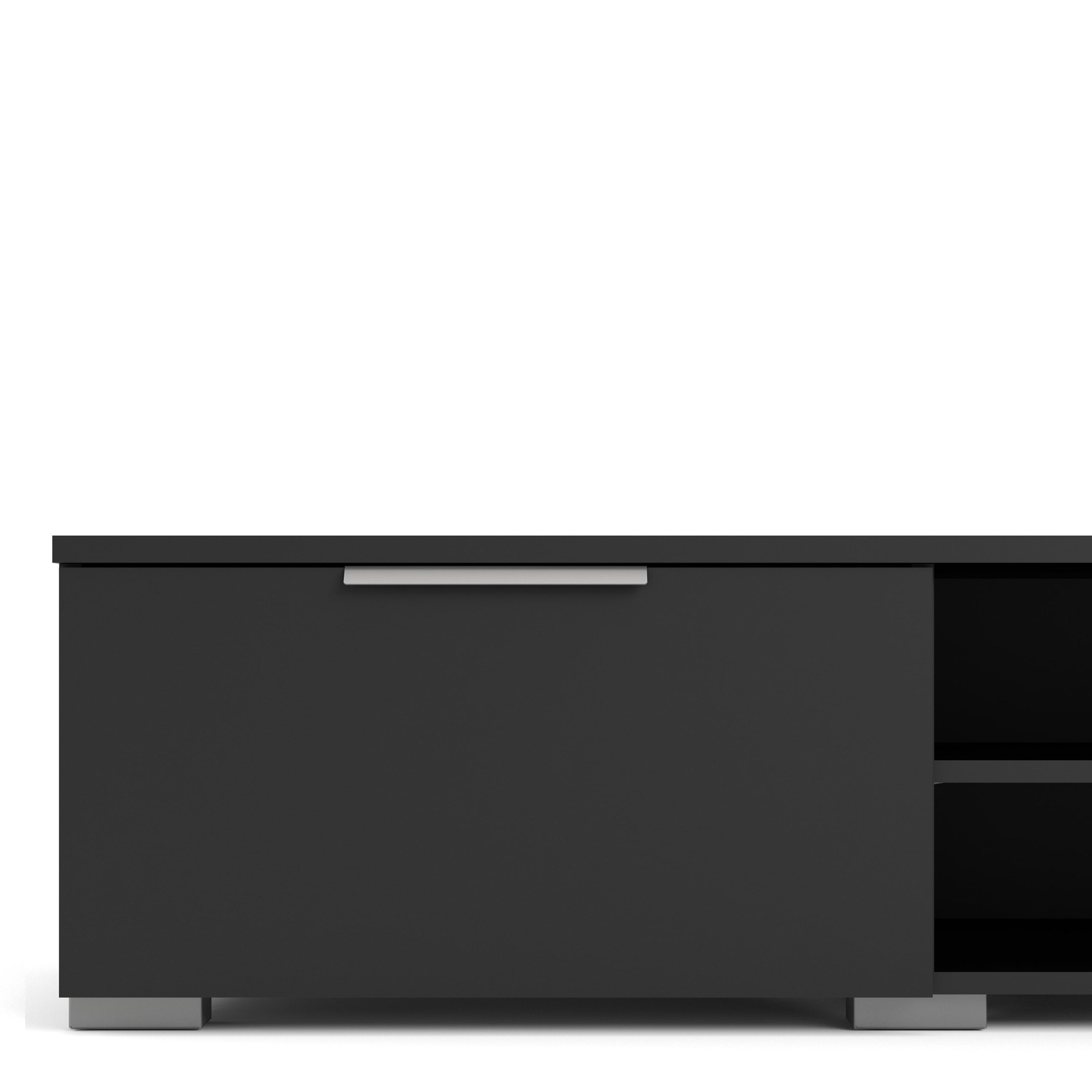 Match TV Unit 2 Drawers 2 Shelf in Black
