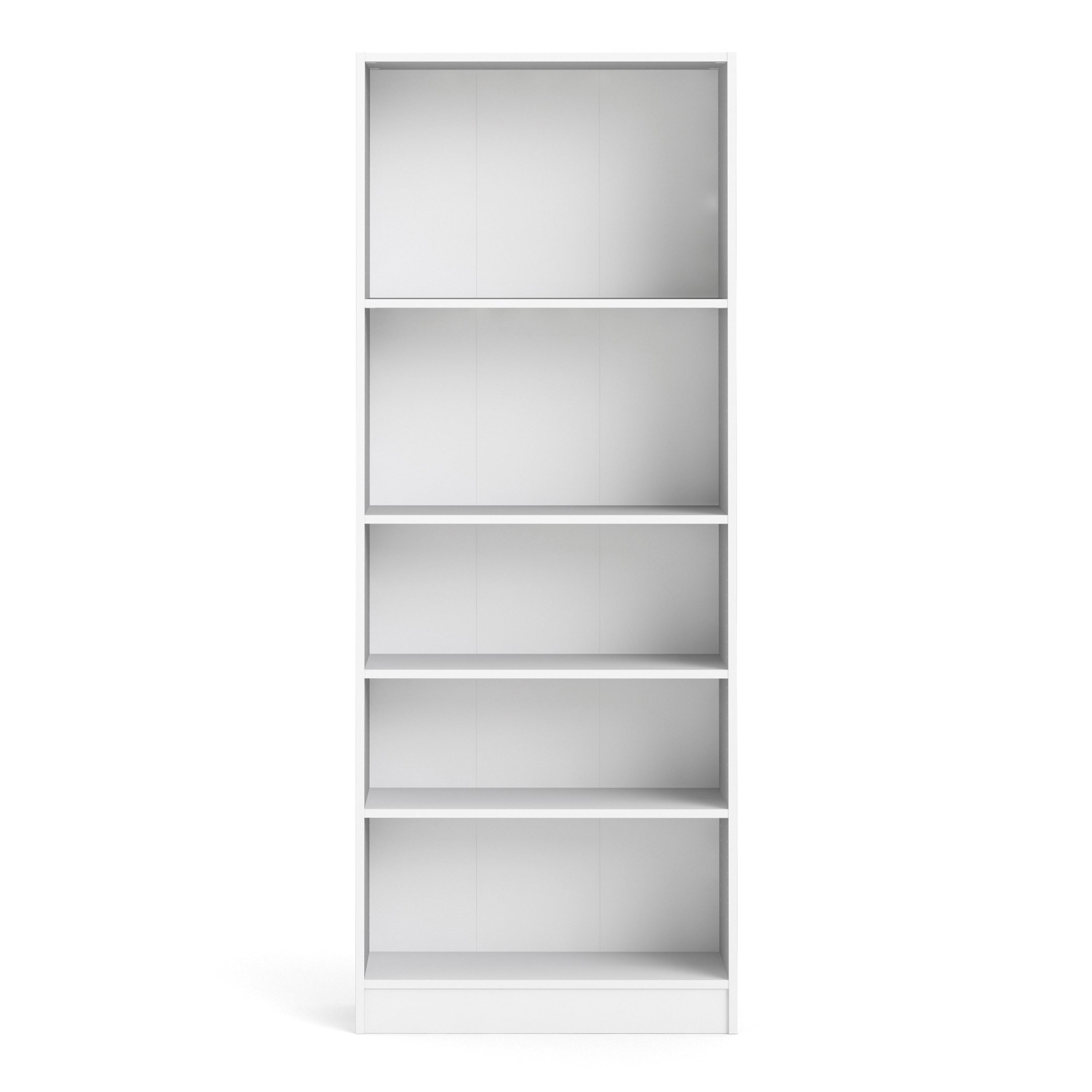 Basic Tall Wide Bookcase (4 Shelves) in White